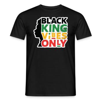 Black King ne résonne qu’avec les traditions - T-shirt homme - noir - Devant - AI Model Male 178 light (178cm)