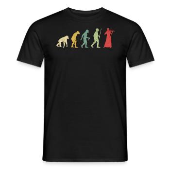 Violin jugando a la mujer evolución - T-shirt homme - noir - Devant - AI Model Male 178 light (178cm)