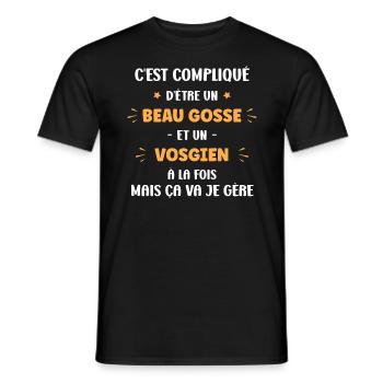Beau gosse Vosgien - T-shirt homme - noir - Devant - AI Model Male 178 light (178cm)