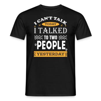 Ich Kann Heute Nicht Sprechen - Männer T-Shirt - Schwarz - Vorne - AI Model Male 178 light (178cm)