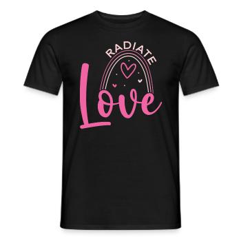 Strahlen Liebe Sich Selbst Urlaub Liebe Pink - Männer T-Shirt - Schwarz - Vorne - AI Model Male 178 light (178cm)