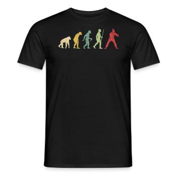 Judo niña luchando contra la evolución femenina - T-shirt homme - noir - Devant - AI Model Male 178 light (178cm)