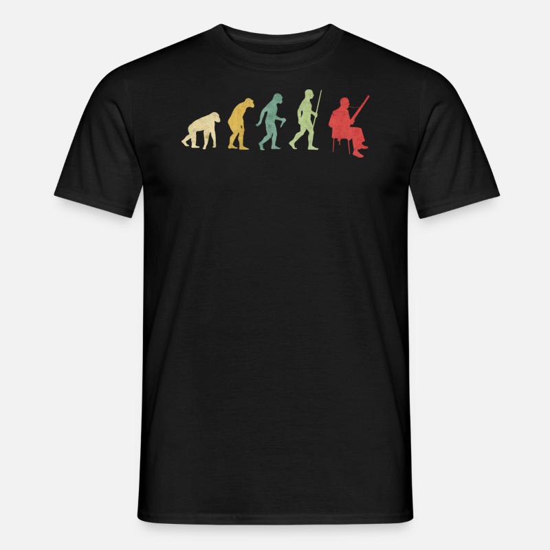 Oboe spielt Evolution - Männer T-Shirt - Schwarz