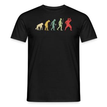 Ninja Pose Evolution - Men's T-Shirt - black - Front - AI Model Male 178 light (178cm)