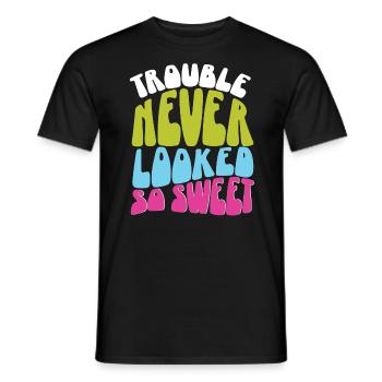 Anger never looked so sweet quote gift - Men's T-Shirt - black - Front - AI Model Male 178 light (178cm)