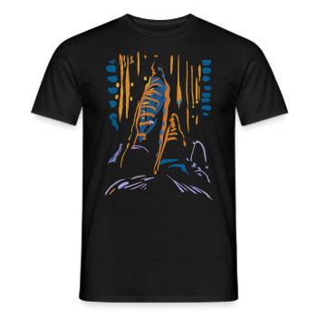 Landschaft Abstrakt Fantasy - Männer T-Shirt - Schwarz - Vorne - AI Model Male 178 light (178cm)
