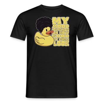 My mood depends on it - Men's T-Shirt - black - Front - AI Model Male 178 light (178cm)
