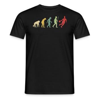 Basketball Player Female Evolution - Men's T-Shirt - black - Front - AI Model Male 178 light (178cm)