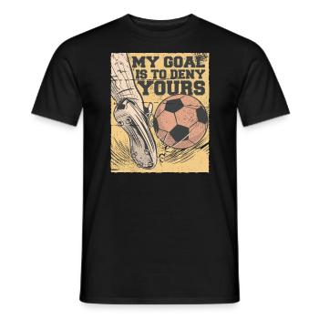 Mon but est de garder vos chaussures de football - T-shirt homme - noir - Devant - AI Model Male 178 light (178cm)