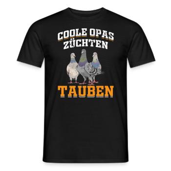 Taubenzüchter Opa Tauben - Männer T-Shirt - Schwarz - Vorne - AI Model Male 178 light (178cm)