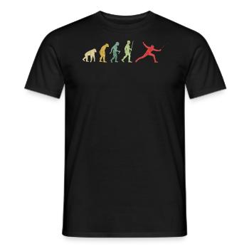 Fencing Evolution - Men's T-Shirt - black - Front - AI Model Male 178 light (178cm)