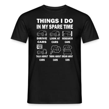 Ce que je fais pendant mon temps libre - T-shirt homme - noir - Devant - AI Model Male 178 light (178cm)