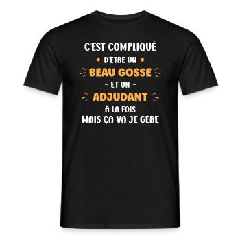 Beau gosse Adjudant - T-shirt homme - noir - Devant - AI Model Male 178 light (178cm)