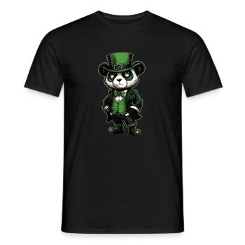Motif de la Saint-Patrick, PANDA - T-shirt homme - noir - Devant - AI Model Male 178 light (178cm)