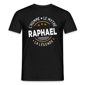 Raphaël L'Homme Le Mythe La Légende - T-shirt homme - noir - Devant - AI Model Male 178 light (178cm)