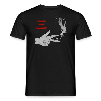 San - Männer T-Shirt - Schwarz - Vorne - AI Model Male 178 light (178cm)