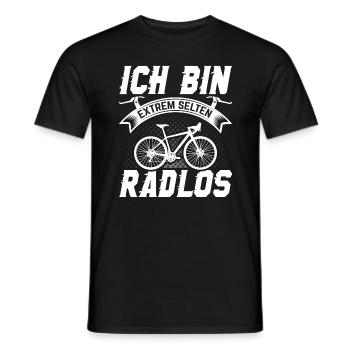 Ich bin selten Radlos - Männer T-Shirt - Schwarz - Vorne - AI Model Male 178 light (178cm)