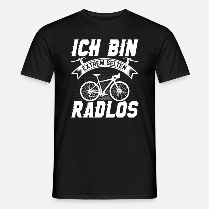 Ich bin selten Radlos - Männer T-Shirt - Schwarz