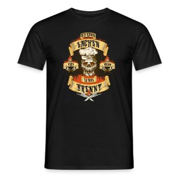 Ich Lache Wenns Brennt-Design - Männer T-Shirt - Schwarz - Vorne - AI Model Male 178 light (178cm)