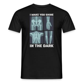 I make you shine in a dark X-ray - Men's T-Shirt - black - Front - AI Model Male 178 light (178cm)