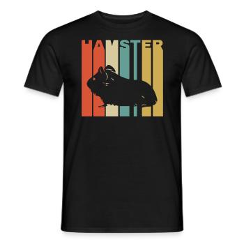 Hamster Fluffy Small Rodent Cage Cage - Men's T-Shirt - black - Front - AI Model Male 178 light (178cm)
