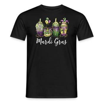Mardi Gras Holiday Cocktails Maskerade - Männer T-Shirt - Schwarz - Vorne - AI Model Male 178 light (178cm)