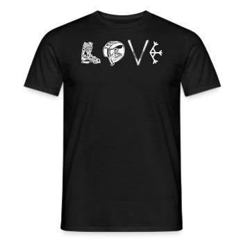 Sports d’hiver Ski Snowflake Casque de ski - T-shirt homme - noir - Devant - AI Model Male 178 light (178cm)
