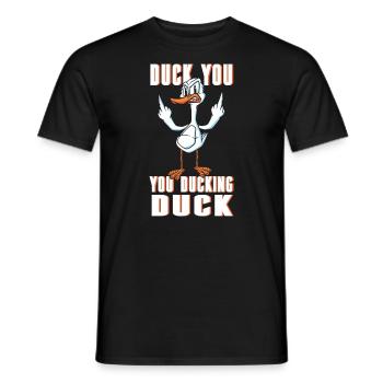 Ente Du Du Ente Duck Witz Prank - Männer T-Shirt - Schwarz - Vorne - AI Model Male 178 light (178cm)