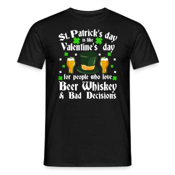 Drôle de la fête de la st patrick paddy saint patrick irlandais - T-shirt homme - noir - Devant - AI Model Male 178 light (178cm)
