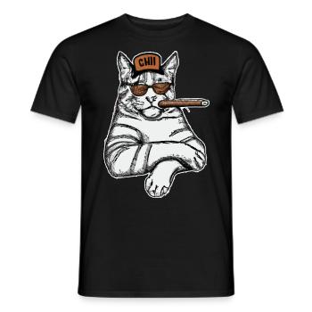Cat Cat Cat Shirt Cat Gift Idea Kitten - T-shirt homme - noir - Devant - AI Model Male 178 light (178cm)