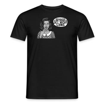 Les batteurs peuvent faire des filles toute la nuit - T-shirt homme - noir - Devant - AI Model Male 178 light (178cm)