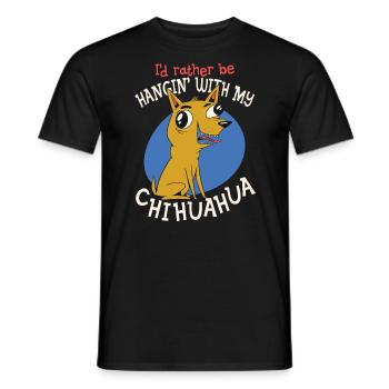Ich Würde Lieber Mit Meinem Chihuahua-Haustier - Männer T-Shirt - Schwarz - Vorne - AI Model Male 178 light (178cm)