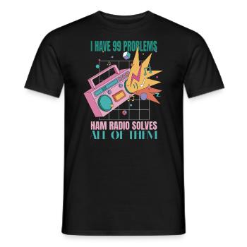 Ich Habe 99 Probleme, Ham Radio Löst Sie Alle - Männer T-Shirt - Schwarz - Vorne - AI Model Male 178 light (178cm)