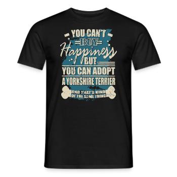 Luck you can not buy Yorkshire Terrier - Men's T-Shirt - black - Front - AI Model Male 178 light (178cm)