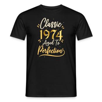 Anniversaire 1974 cadeau 1974 Classic 1974 - T-shirt homme - noir - Devant - AI Model Male 178 light (178cm)