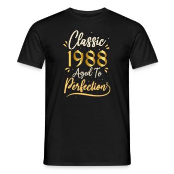 Birthday 1988 gift 1988 Classic 1988 - Men's T-Shirt - black - Front - AI Model Male 178 light (178cm)