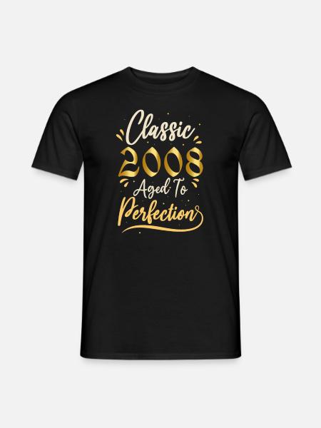 Geburtstag 2008 Geschenk 2008 Classic 2008 - Männer T-Shirt - Schwarz