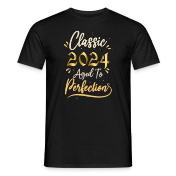 Anniversaire 2024 cadeau 2024 Classic 2024 - T-shirt homme - noir - Devant - AI Model Male 178 light (178cm)