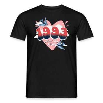 Geburtstag 30 Jahre verehrt Geburtsjahr 1993 - Männer T-Shirt - Schwarz - Vorne - AI Model Male 178 light (178cm)