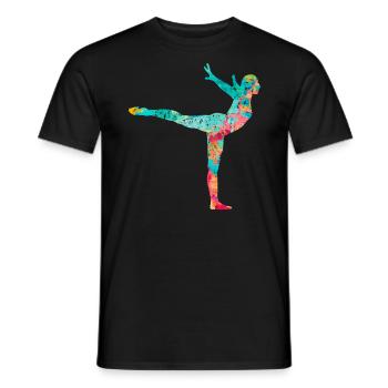 Gymnastics, Athletics, Gymnastics PopArt - Men's T-Shirt - black - Front - AI Model Male 178 light (178cm)