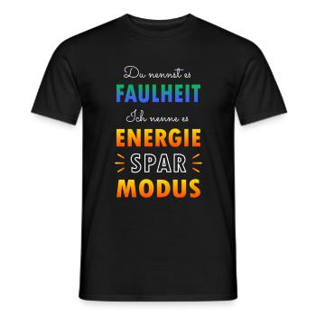 Energiesparmodus - Männer T-Shirt - Schwarz - Vorne - AI Model Male 178 light (178cm)
