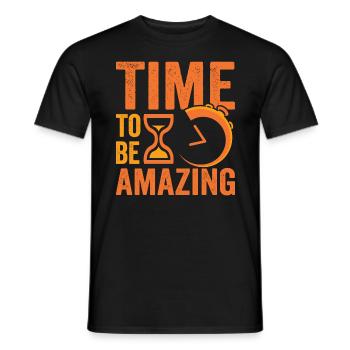 Zeit, Erstaunliches Sanduhr Zu Sein - Männer T-Shirt - Schwarz - Vorne - AI Model Male 178 light (178cm)