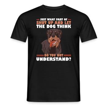 Tais-toi et laisse le chien réfléchir - T-shirt homme - noir - Devant - AI Model Male 178 light (178cm)