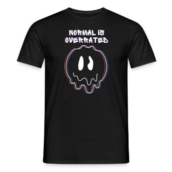 Normal Ist Überbewertetes Geschenkszitat 3D Effekt - Männer T-Shirt - Schwarz - Vorne - AI Model Male 178 light (178cm)