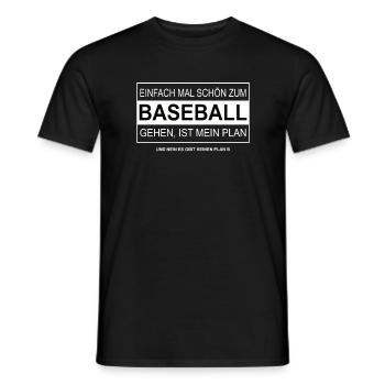 Einfach mal schön zum BASEBALL gehen - Männer T-Shirt - Schwarz - Vorne - AI Model Male 178 light (178cm)