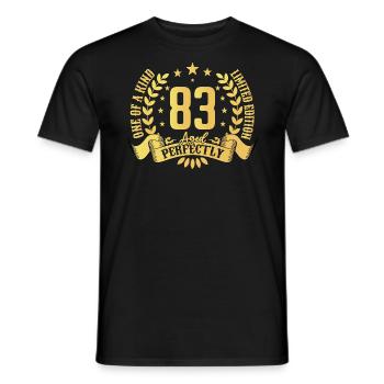 83 years birthday gift 83 years - Men's T-Shirt - black - Front - AI Model Male 178 light (178cm)