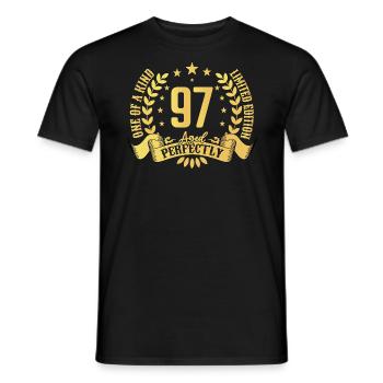97 years birthday gift 97 years - Men's T-Shirt - black - Front - AI Model Male 178 light (178cm)