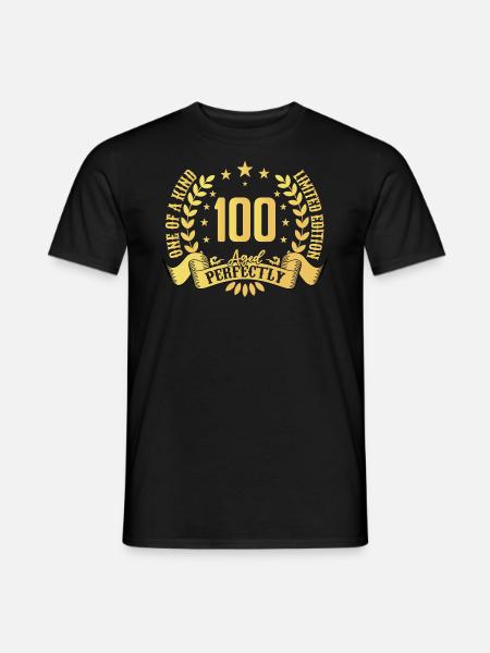 100 ans cadeau d’anniversaire 100 ans - T-shirt homme - noir
