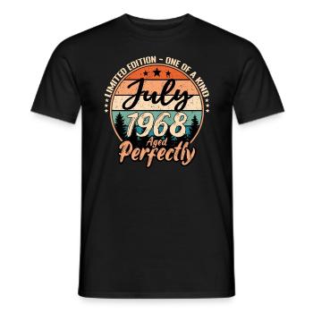 Juli 1968 Jubiläum 1968 Legenden Juli - Männer T-Shirt - Schwarz - Vorne - AI Model Male 178 light (178cm)