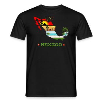 Mexico Sunset Summer - Men's T-Shirt - black - Front - AI Model Male 178 light (178cm)
